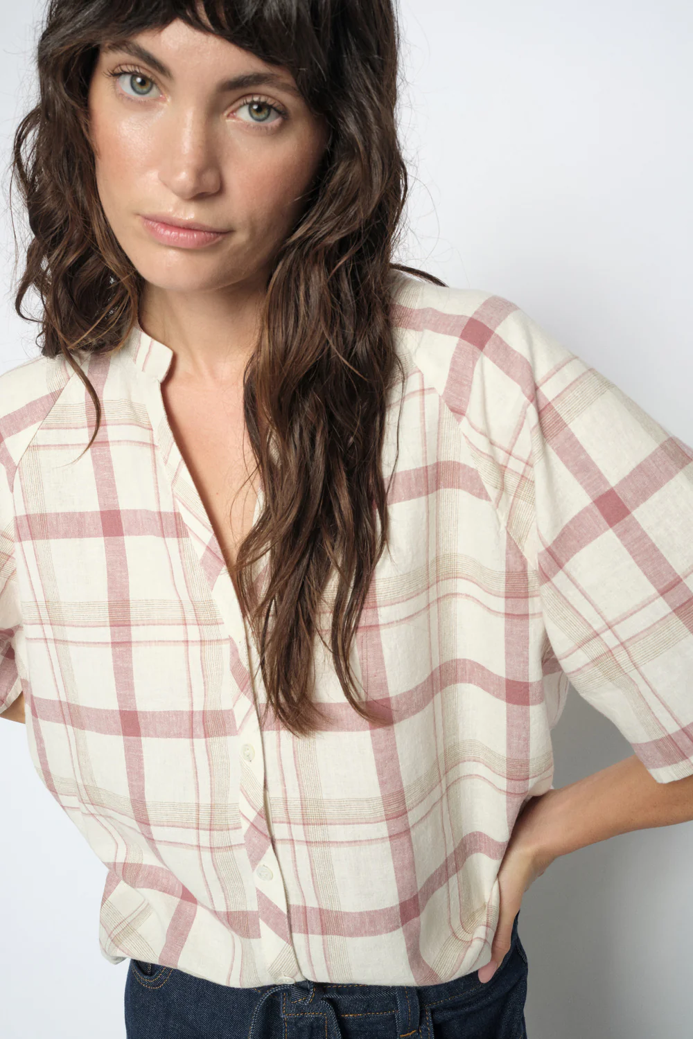 Assia Check Shirt | Cowhide | Skjorte fra Mos Mosh