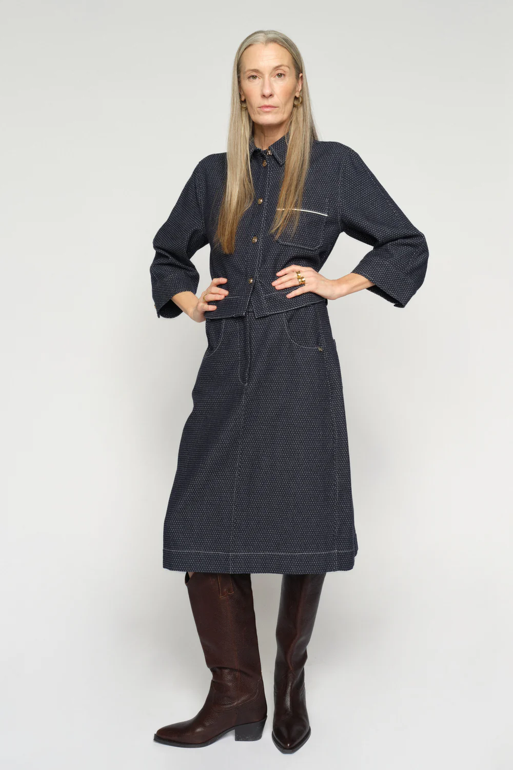 Azure Jaxx Skirt | Salute Navy | Nederdel fra Mos Mosh - Image 3