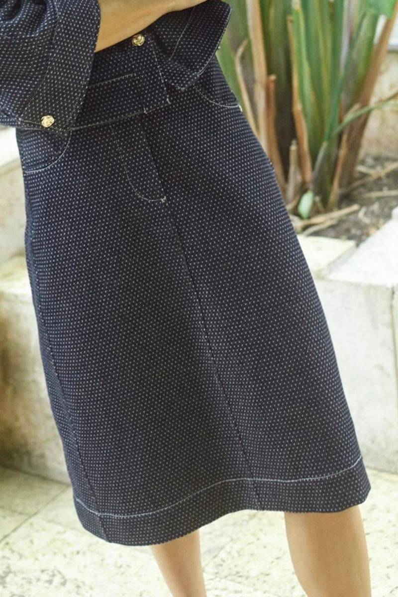 Azure Jaxx Skirt | Salute Navy | Nederdel fra Mos Mosh - Image 4