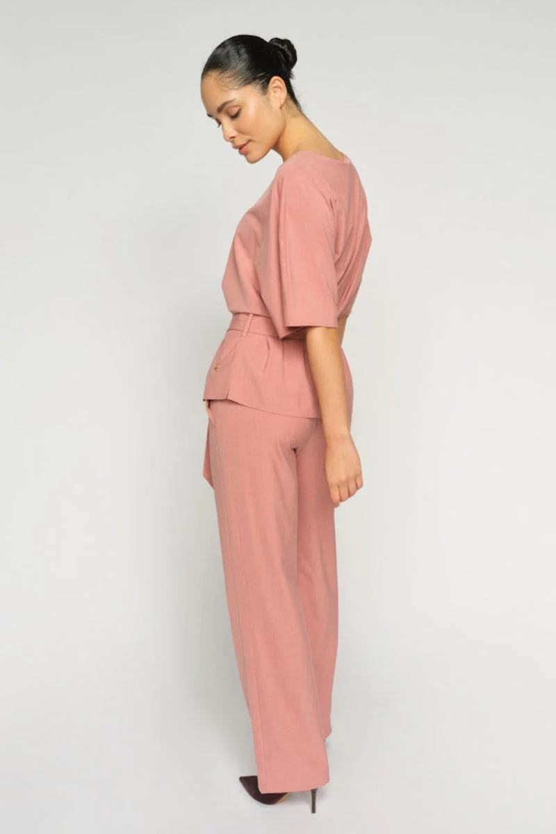 Bai Roy Pant Regular | Dusty Rose | Tailored Pants fra Mos Mosh - Image 5
