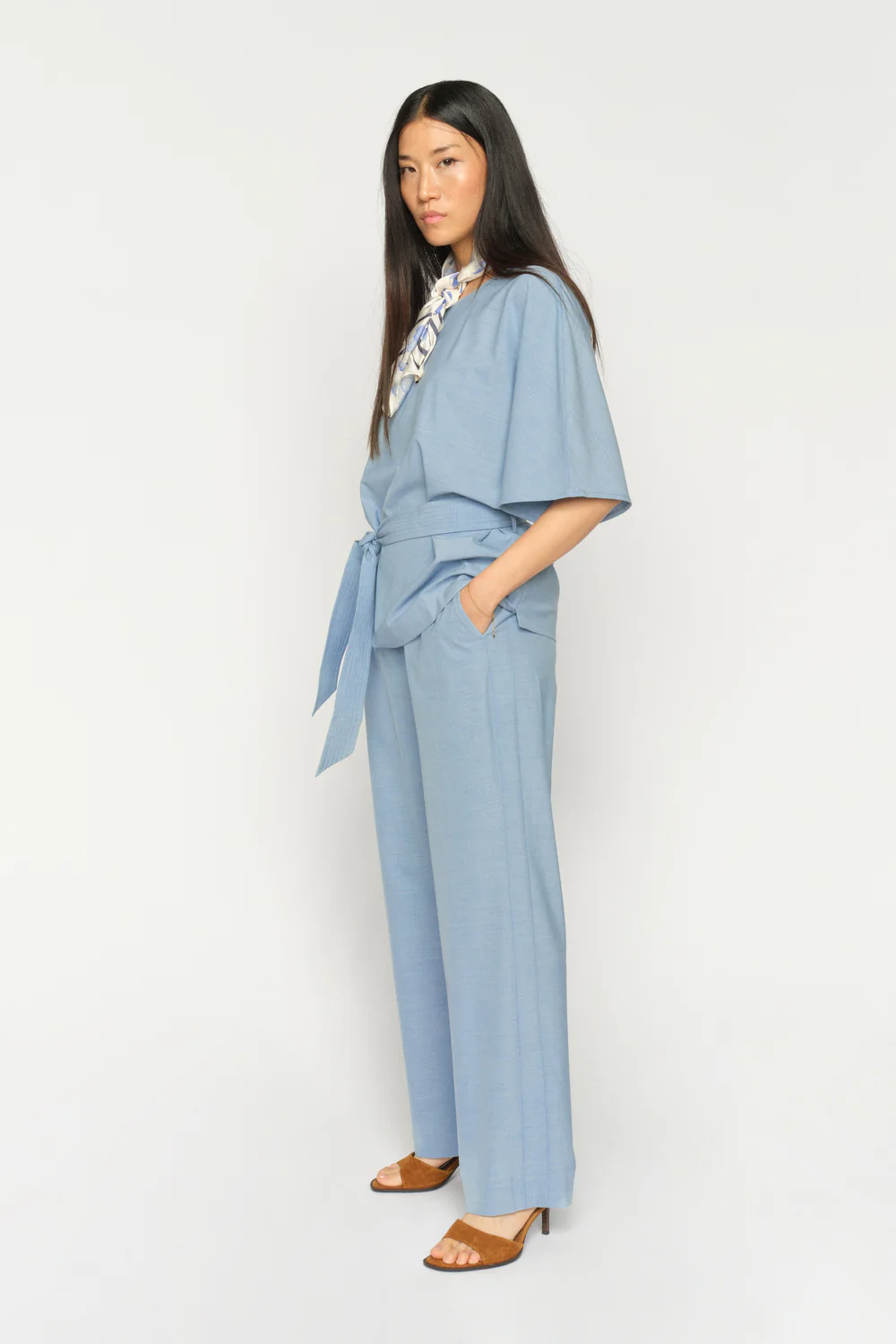Bai Roy Pant Regular | Light Blue | Tailored Pants fra Mos Mosh