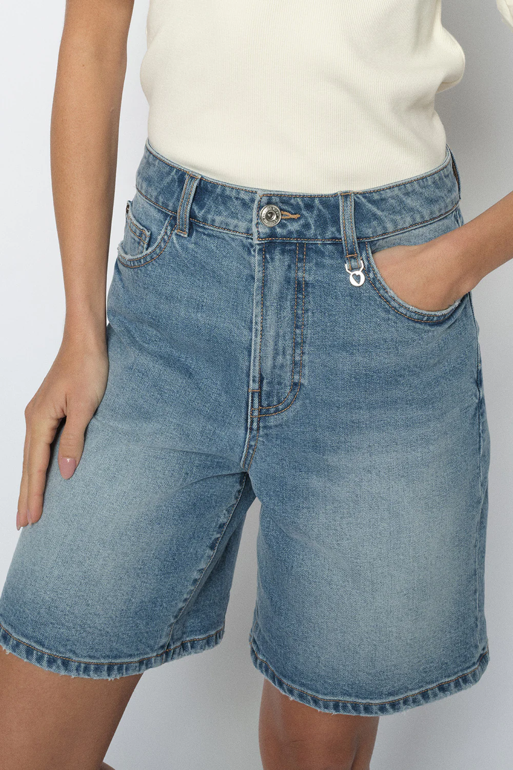 Bati Denim Shorts Shorts | Blue | Shorts fra Mos Mosh