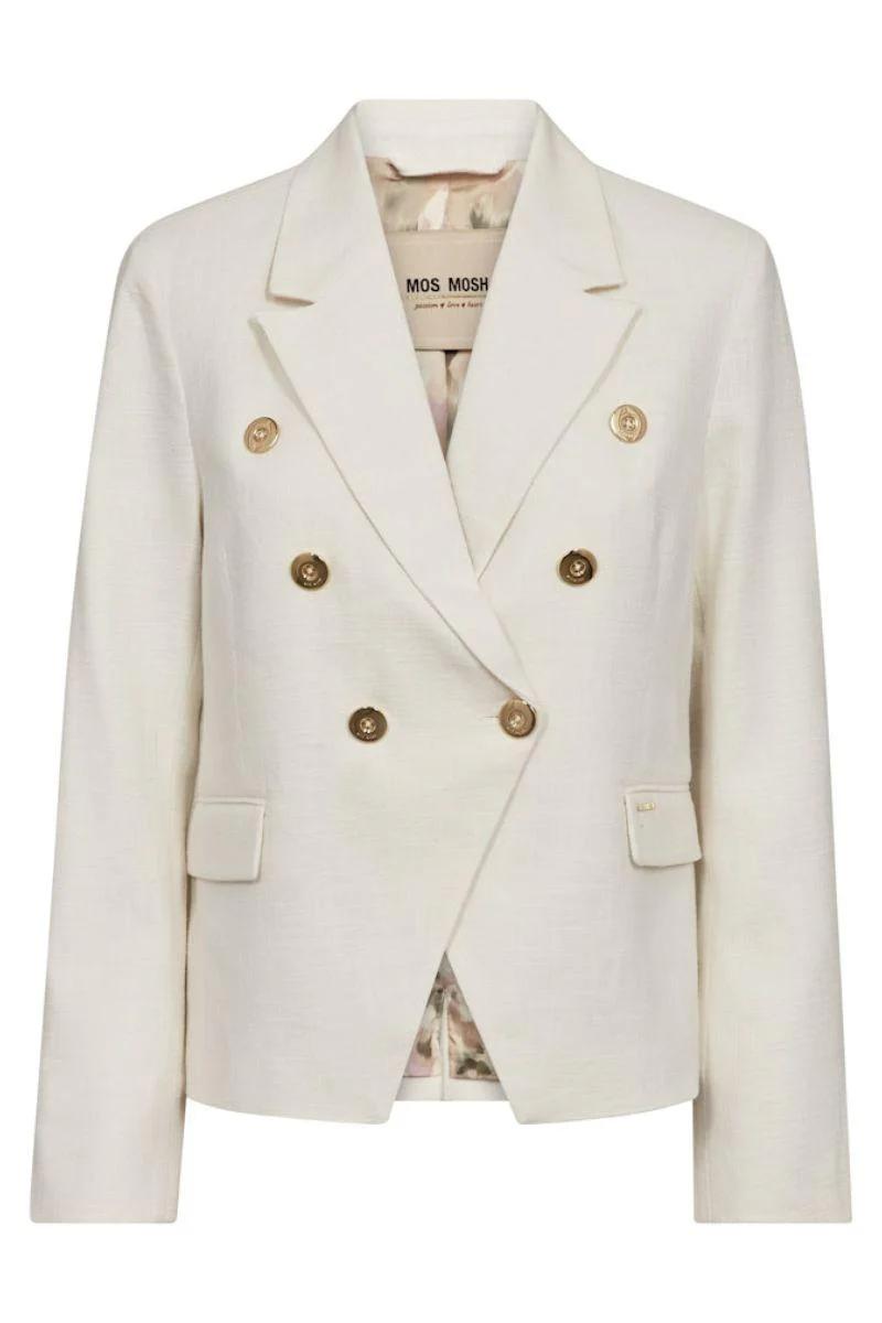 Belize Ramie Blazer | Ecru | Blazer fra Mos Mosh - Image 2