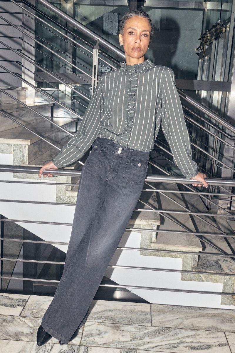Billy Stripe Shirt | Phantom | Skjorte fra Mos Mosh - Image 5