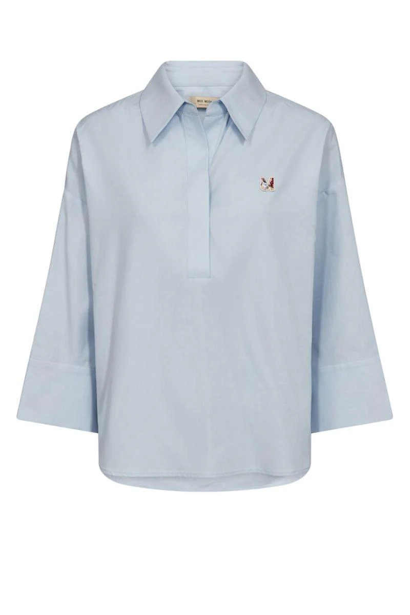 Britze Cam Cotton Blouse | Skyway | Bluse fra Mos Mosh - Image 3