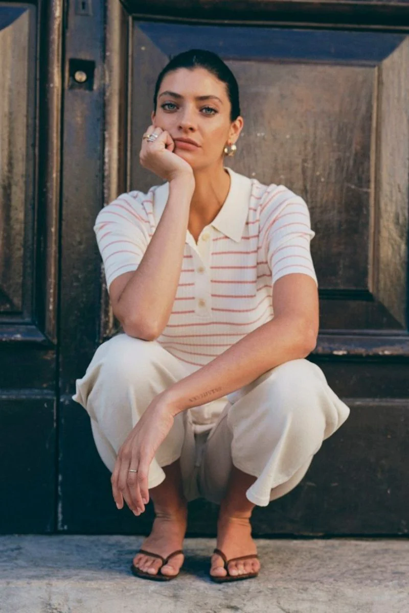 Caliz Stripe SS Knit | Peachy | Strik fra Mos Mosh - Image 9