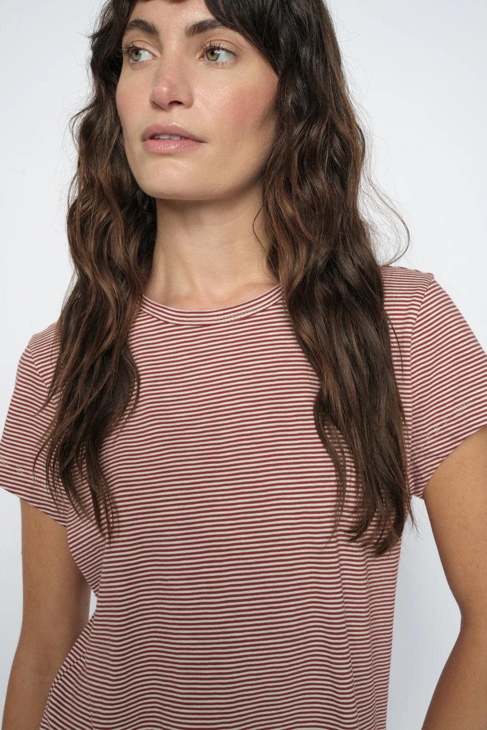 Campa O-SS Stripe Tee | Cowhide | T-Shirt fra Mos Mosh - Image 3