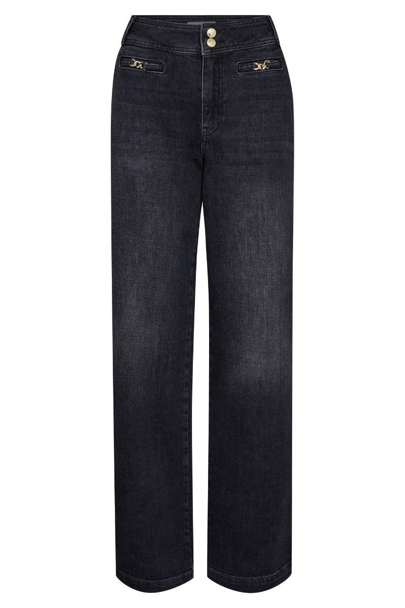 Candia Peach Jeans Long | Black | Jeans fra Mos Mosh - Image 2