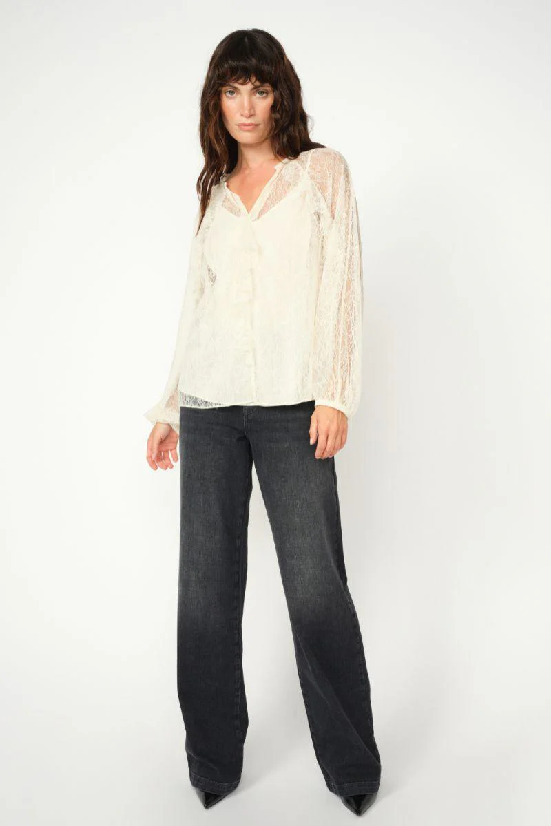 Candia Peach Jeans Long | Black | Jeans fra Mos Mosh - Image 3
