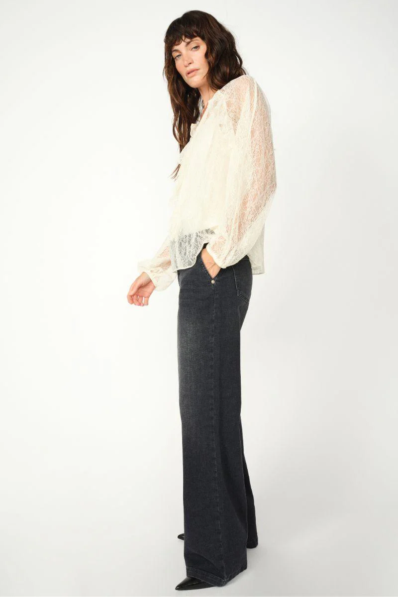 Candia Peach Jeans Long | Black | Jeans fra Mos Mosh - Image 6