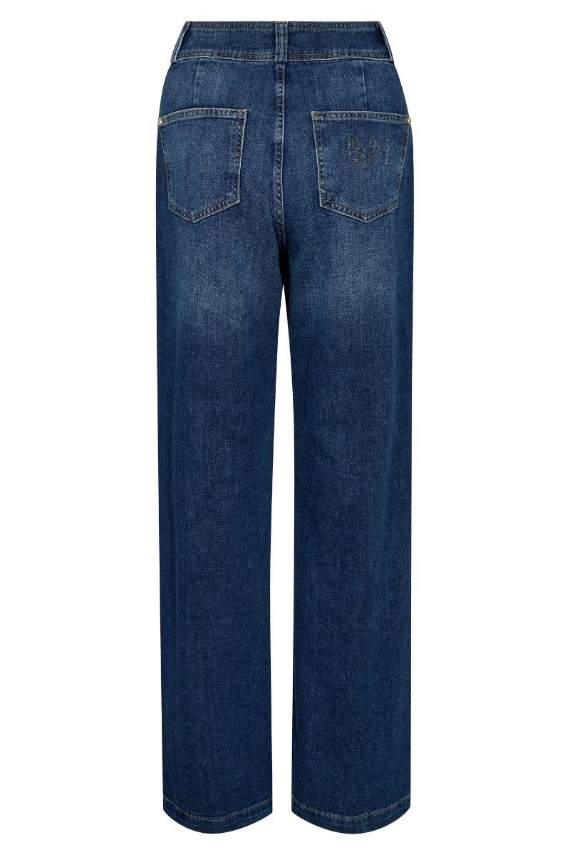 Candia Peach Jeans Long | Dark Blue | Jeans fra Mos Mosh - Image 4