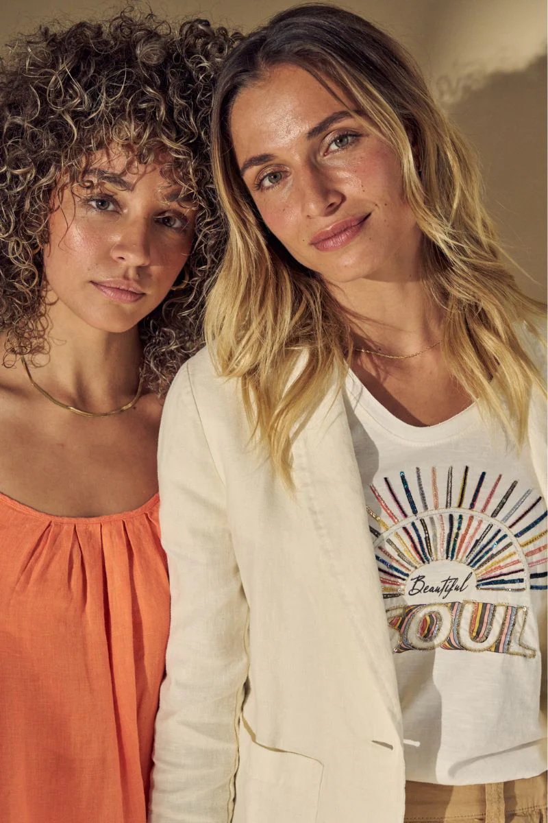 Caro O-SS Tee | Ecru | T-shirt fra Mos mosh - Image 11