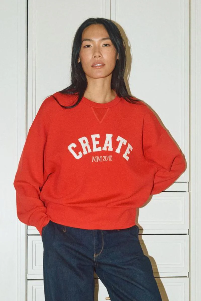 Celli O-LS Sweatshirt | Chinese Red | Sweats fra Mos Mosh - Image 5