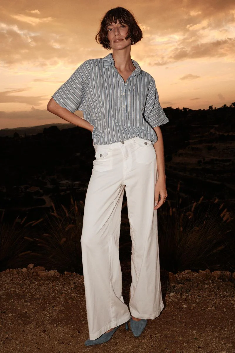 Colette Bianco Jeans Long | White | Jeans fra Mos Mosh