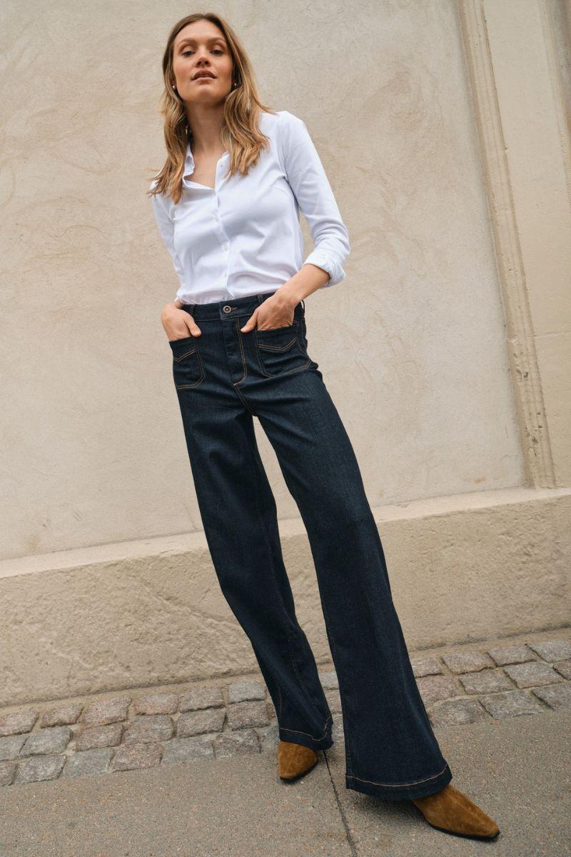 Colette Deluxe Jeans 34' | Dark Blue | Jeans fra Mos Mosh - Image 5