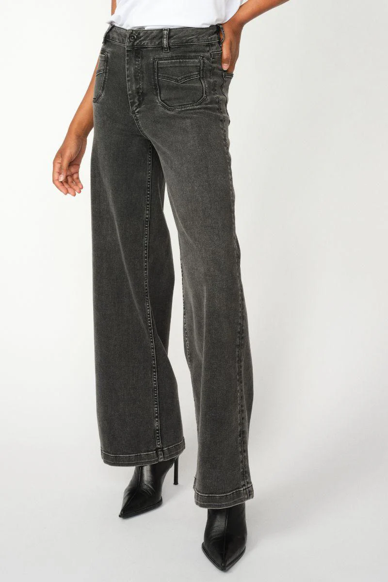 Colette Deluxe Jeans 34' | Grey | Jeans fra Mos Mosh - Image 3