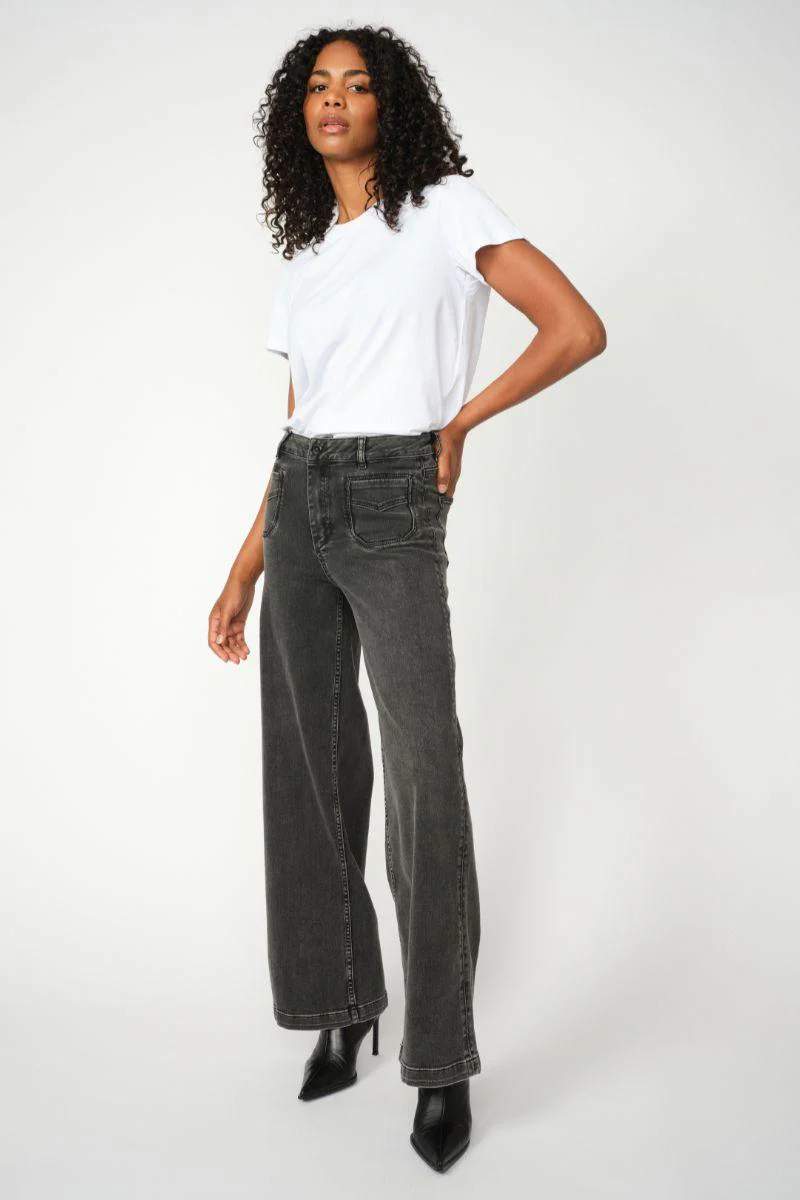 Colette Deluxe Jeans 34' | Grey | Jeans fra Mos Mosh - Image 7