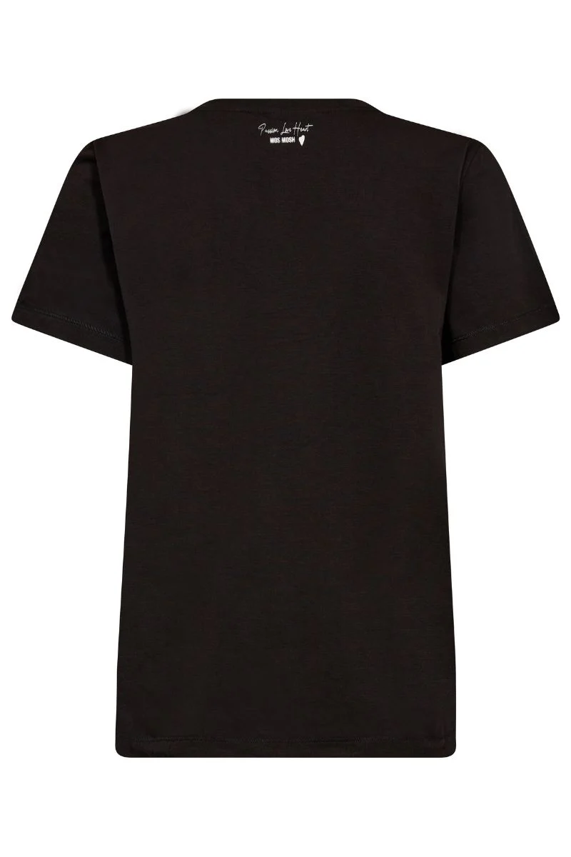 Dala V-SS Basic Tee | Black | T-shirt fra Mos Mosh - Image 4