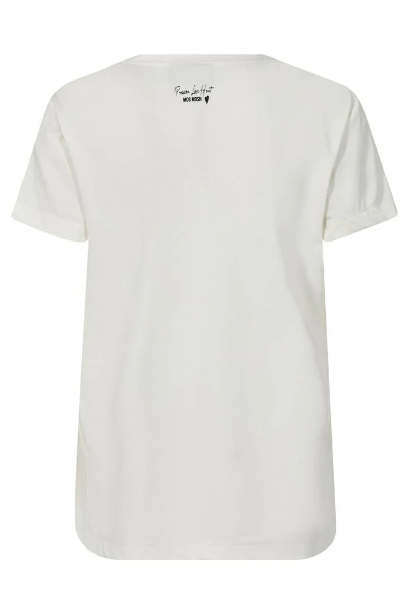 Dala V-SS Basic Tee | White | T-shirt fra Mos Mosh - Image 2