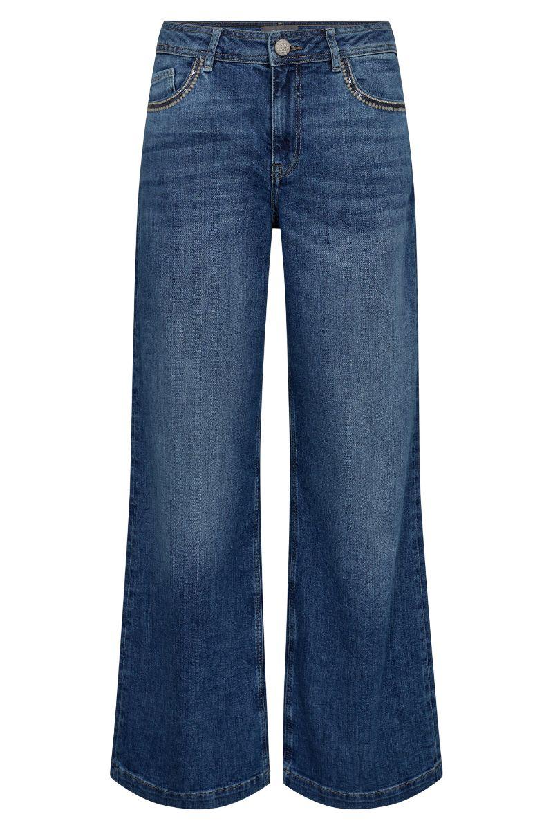 Dara Deco Jeans Regular | Mid Blue | Jeans fra Mos Mosh - Image 2
