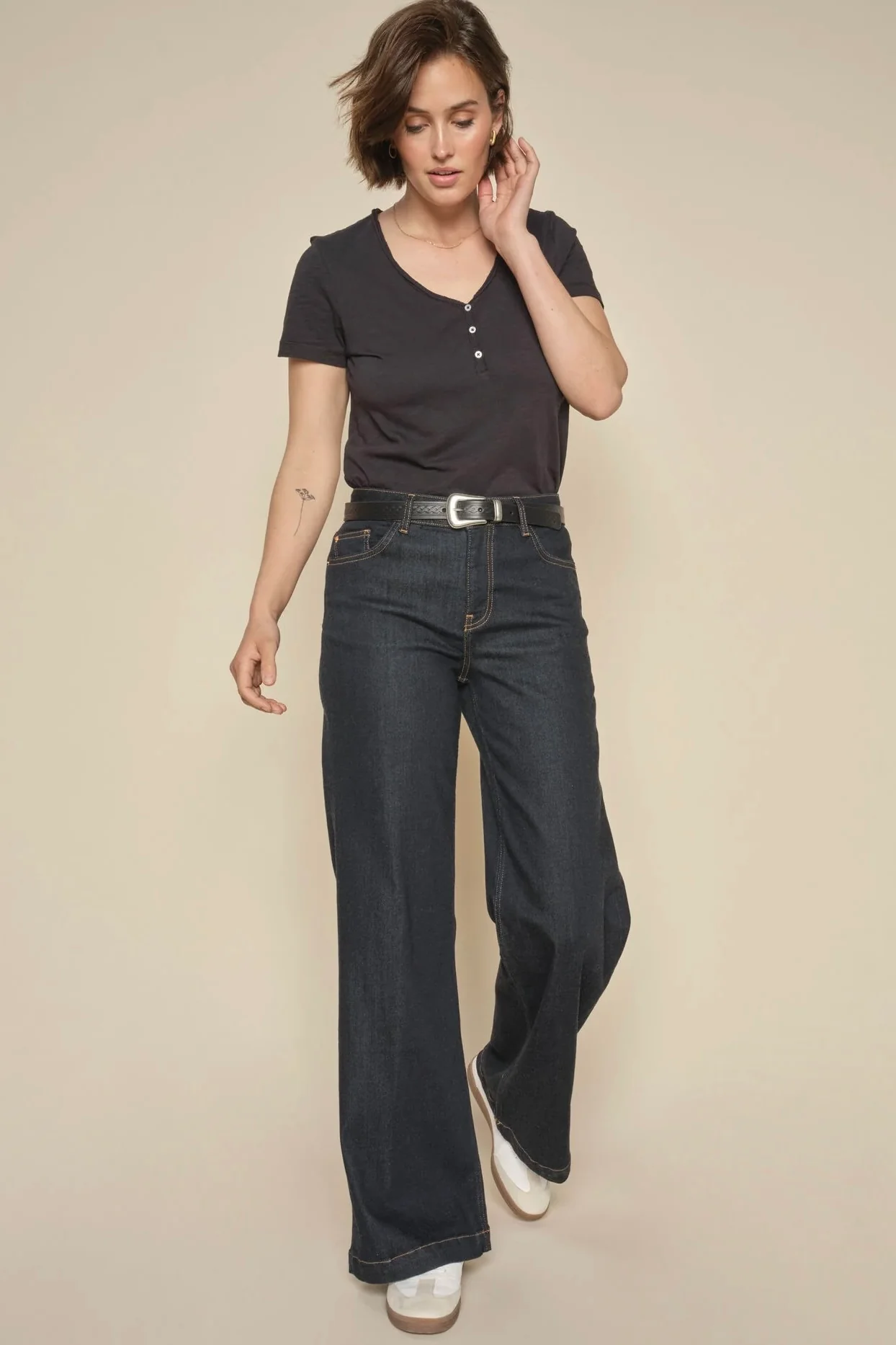 Dara Deluxe Jeans 32' | Dark Blue | Jeans fra Mos Mosh - Image 3
