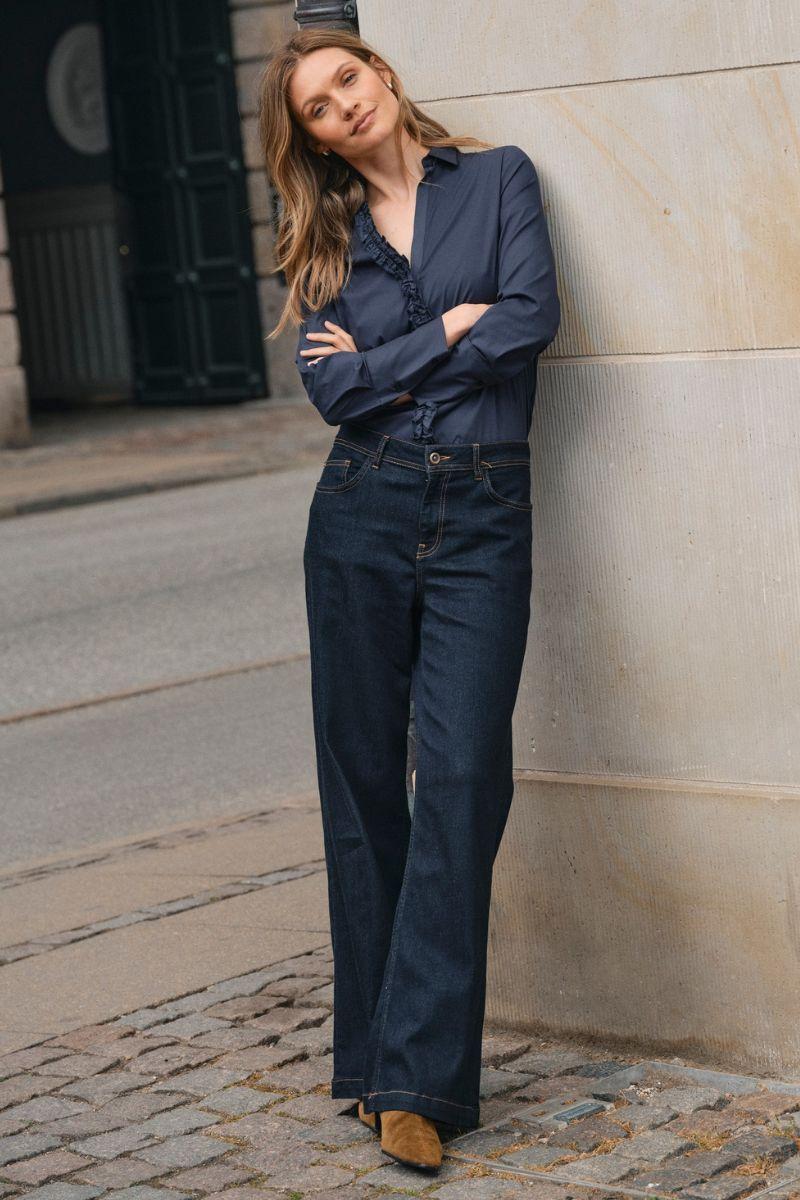 Dara Deluxe Jeans 34' | Dark Blue | Jeans fra Mos Mosh - Image 5