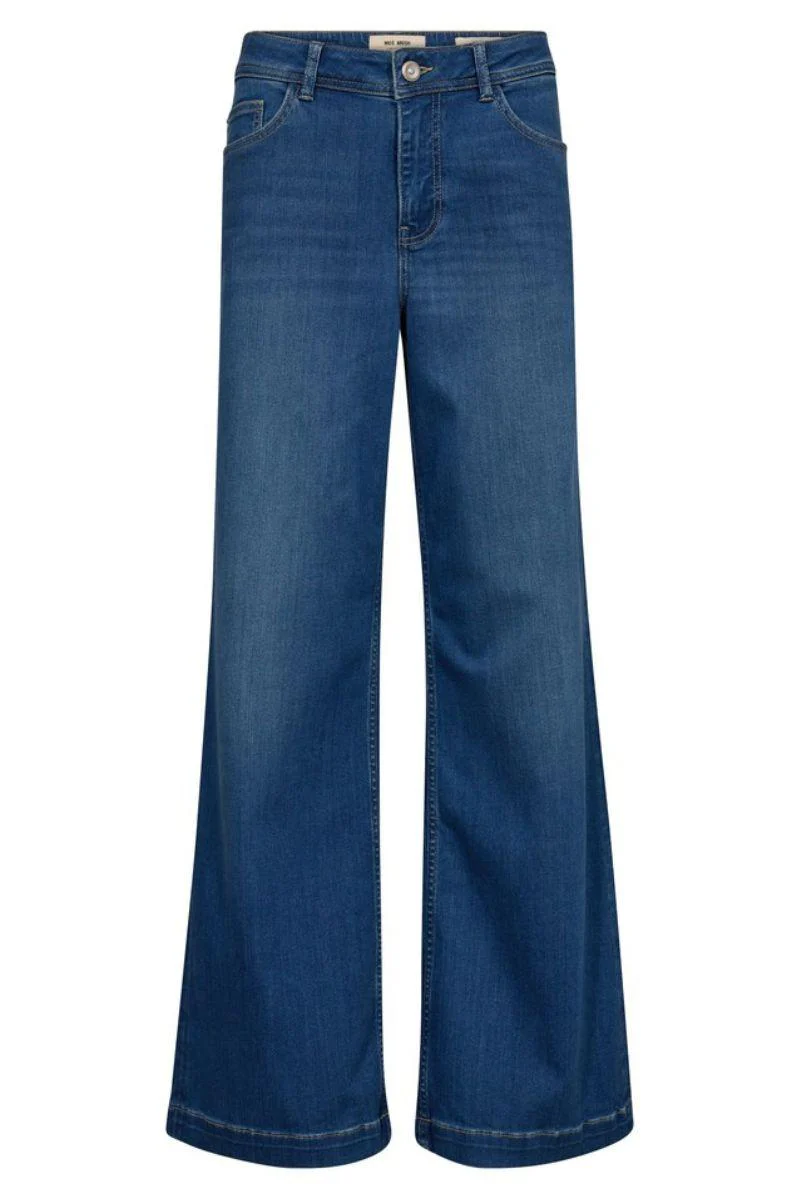 Dara Deluxe Jeans 34' | Mid Blue | Jeans fra Mos Mosh
