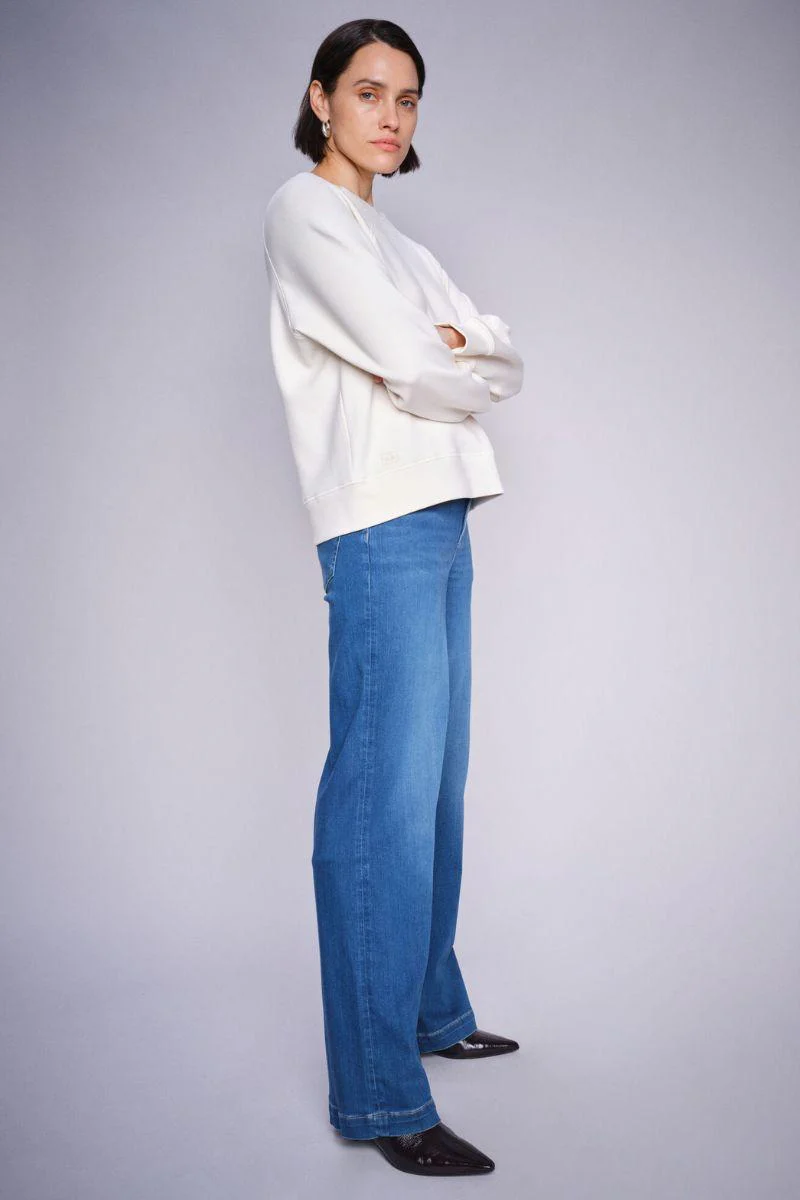 Dara Deluxe Jeans 34' | Mid Blue | Jeans fra Mos Mosh - Image 4
