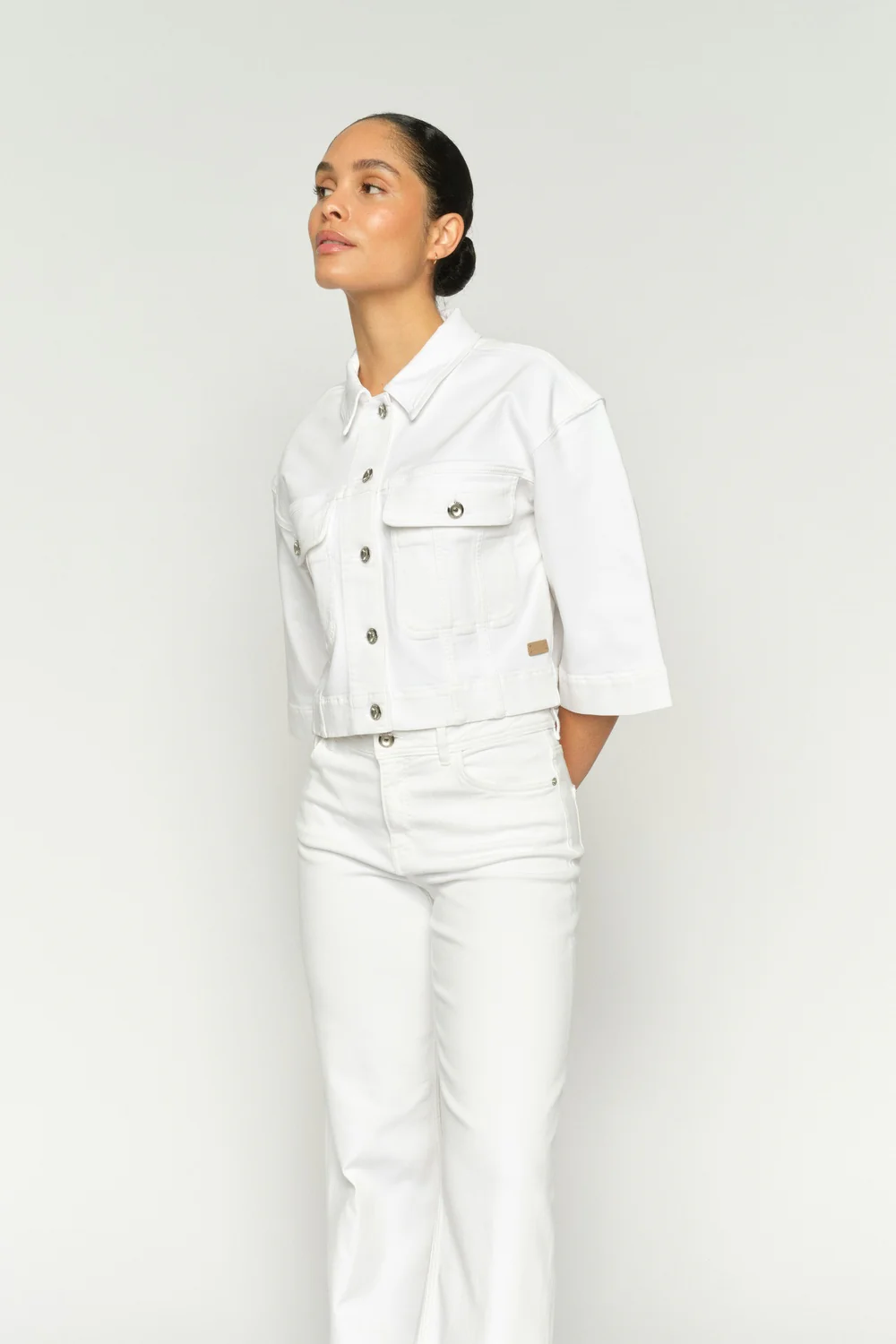 Dara Deluxe Jeans 30' | Bright White | Jeans fra Mos Mosh - Image 4