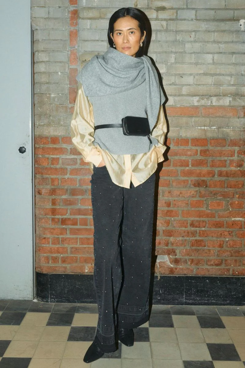 Dara Studs Jeans Regular | Dark Grey Denim | Jeans fra Mos Mosh - Image 9