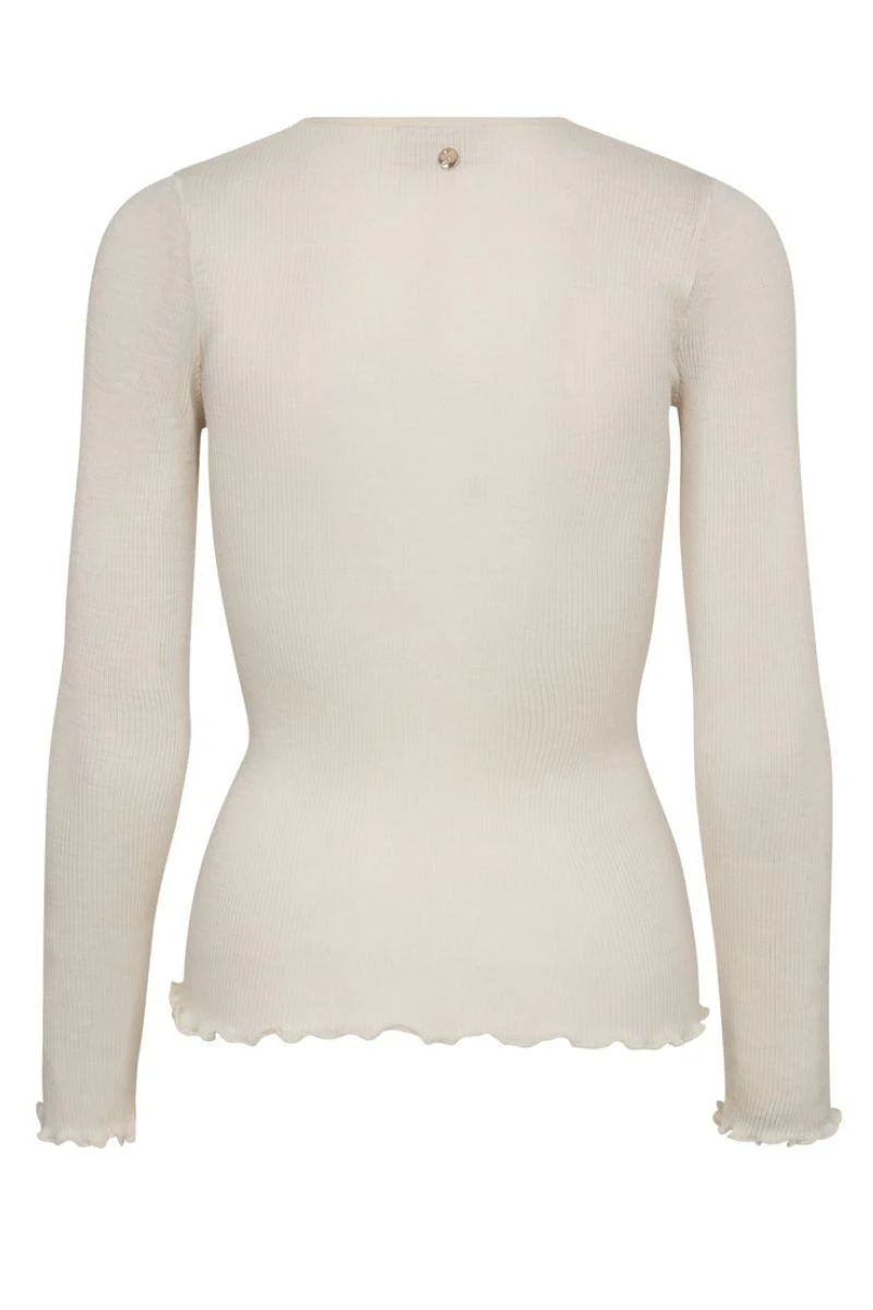Elaine Seamless Silk O-LS Tee | Ecru | T-shirt fra Mos Mosh - Image 2