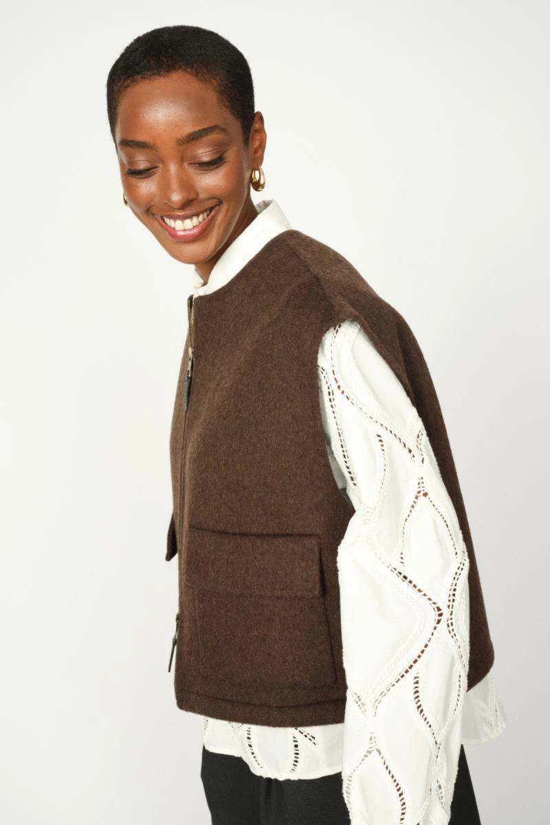 Elise Loisa Wool Vest | Delicioso | Vest fra Mos Mosh - Image 5
