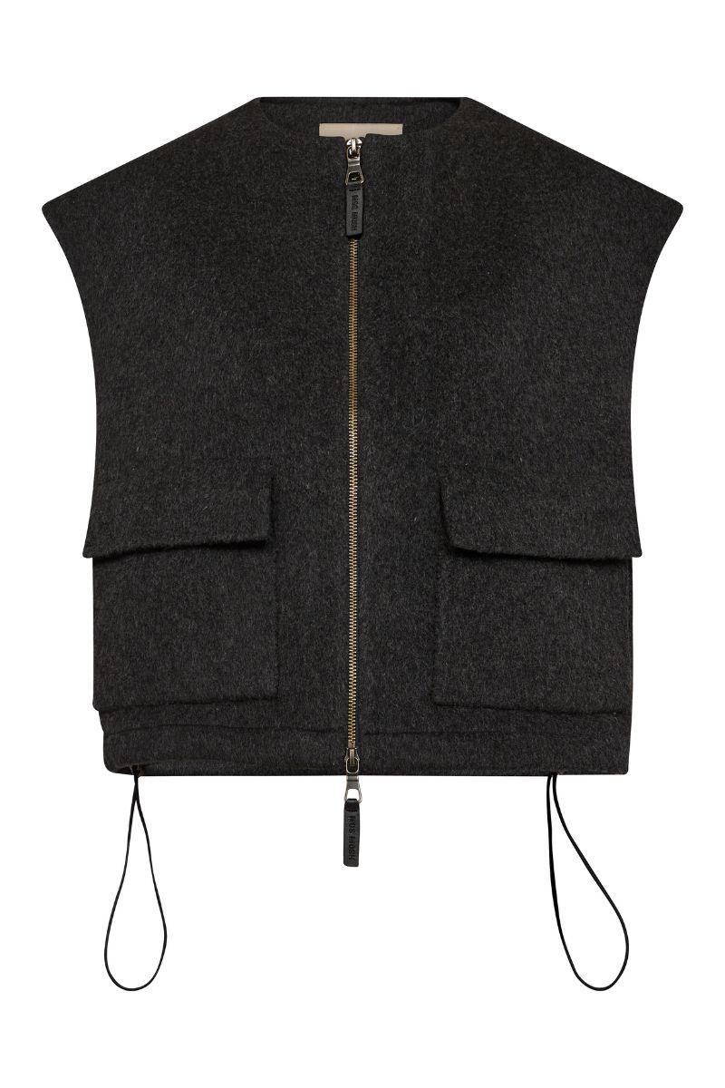 Elise Loisa Wool Vest | Phantom | Vest fra Mos Mosh - Image 2