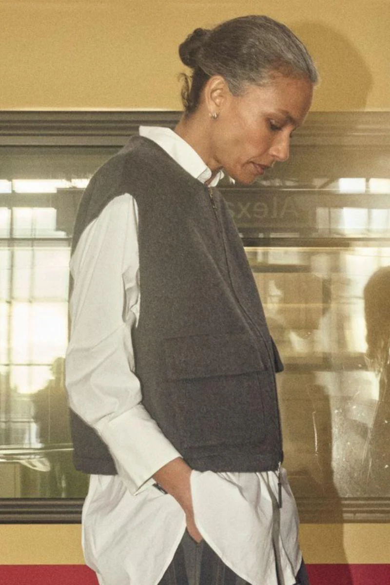 Elise Loisa Wool Vest | Phantom | Vest fra Mos Mosh - Image 3