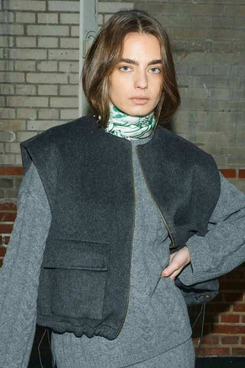 Elise Loisa Wool Vest | Phantom | Vest fra Mos Mosh - Image 4