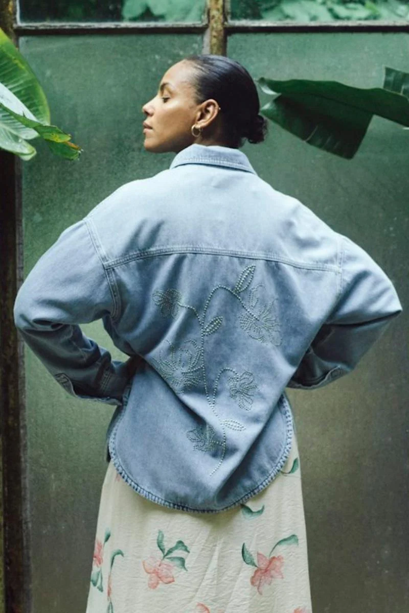 Emm Flower Shirt | Light Blue | Skjorte fra Mos Mosh - Image 2