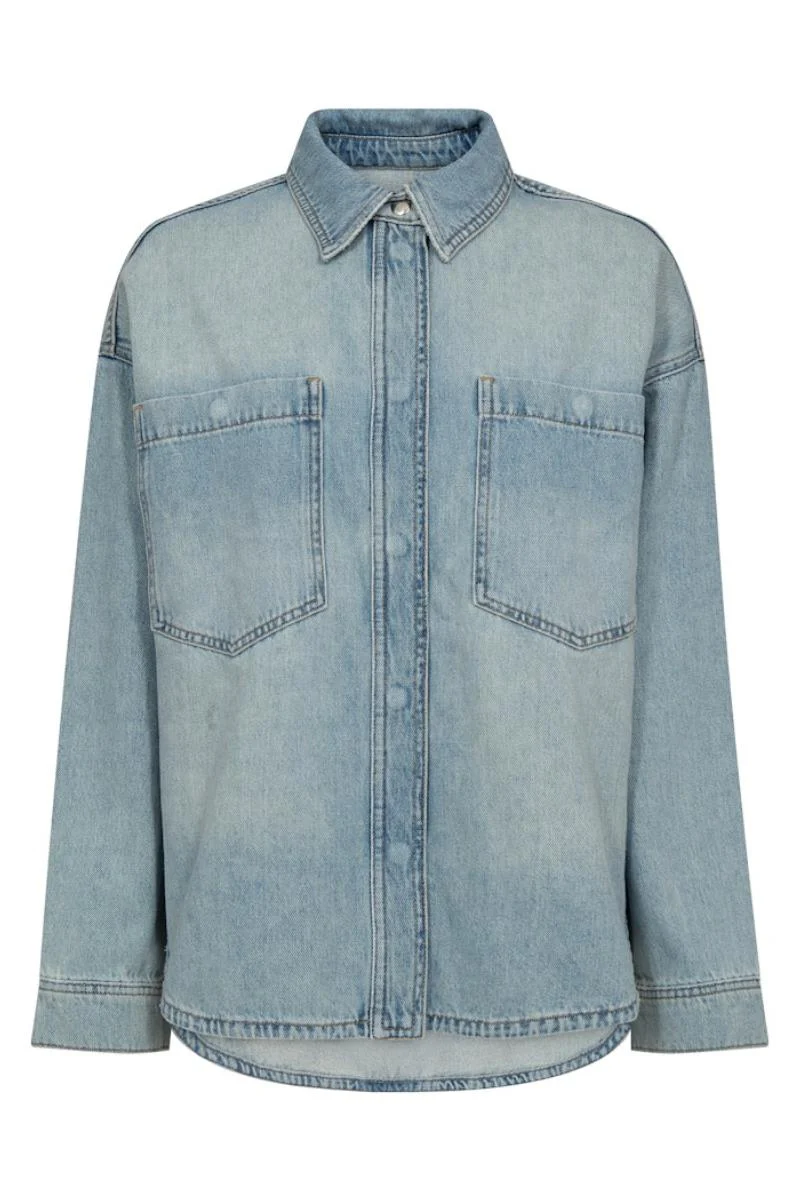 Emm Flower Shirt | Light Blue | Skjorte fra Mos Mosh - Image 3