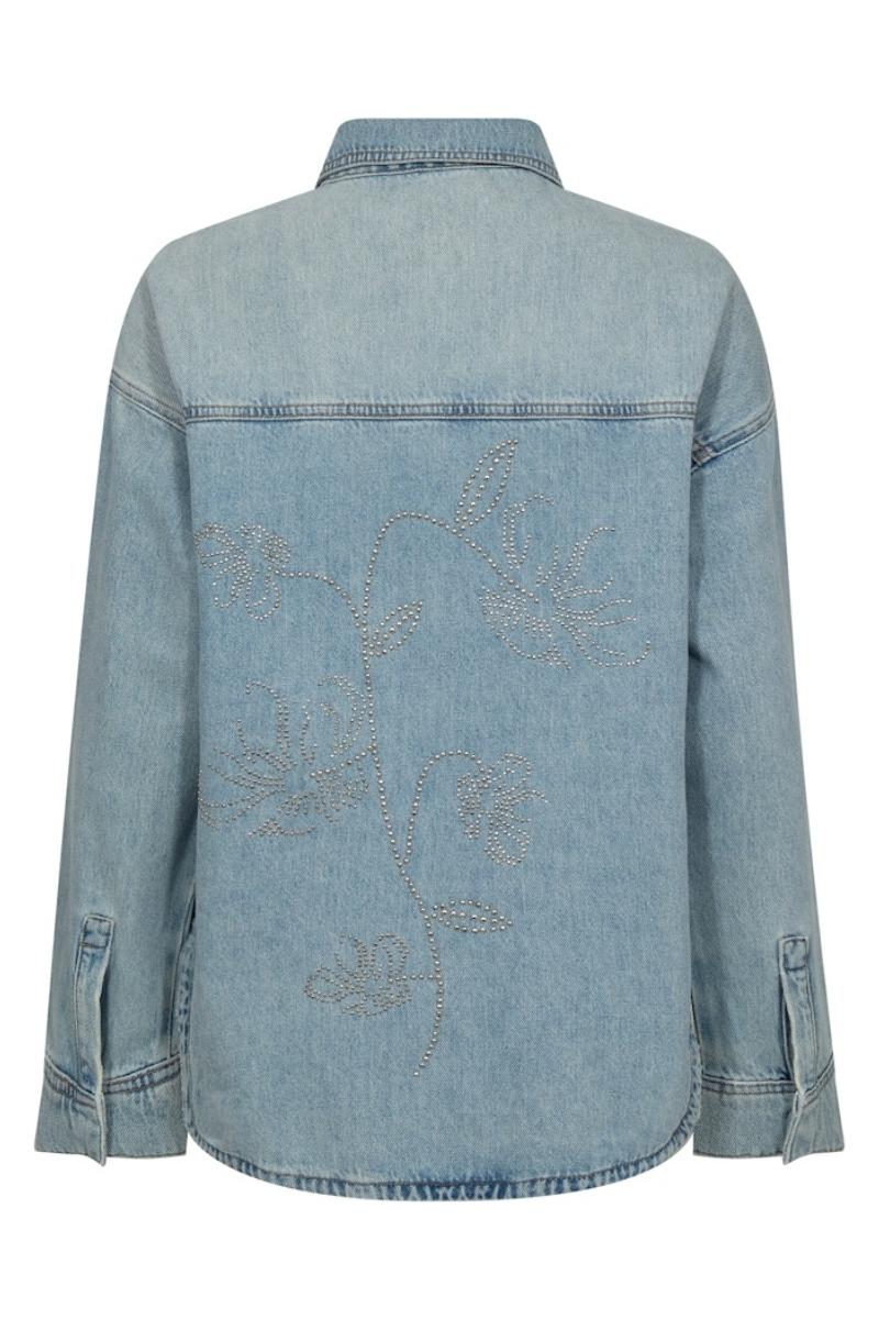 Emm Flower Shirt | Light Blue | Skjorte fra Mos Mosh - Image 5