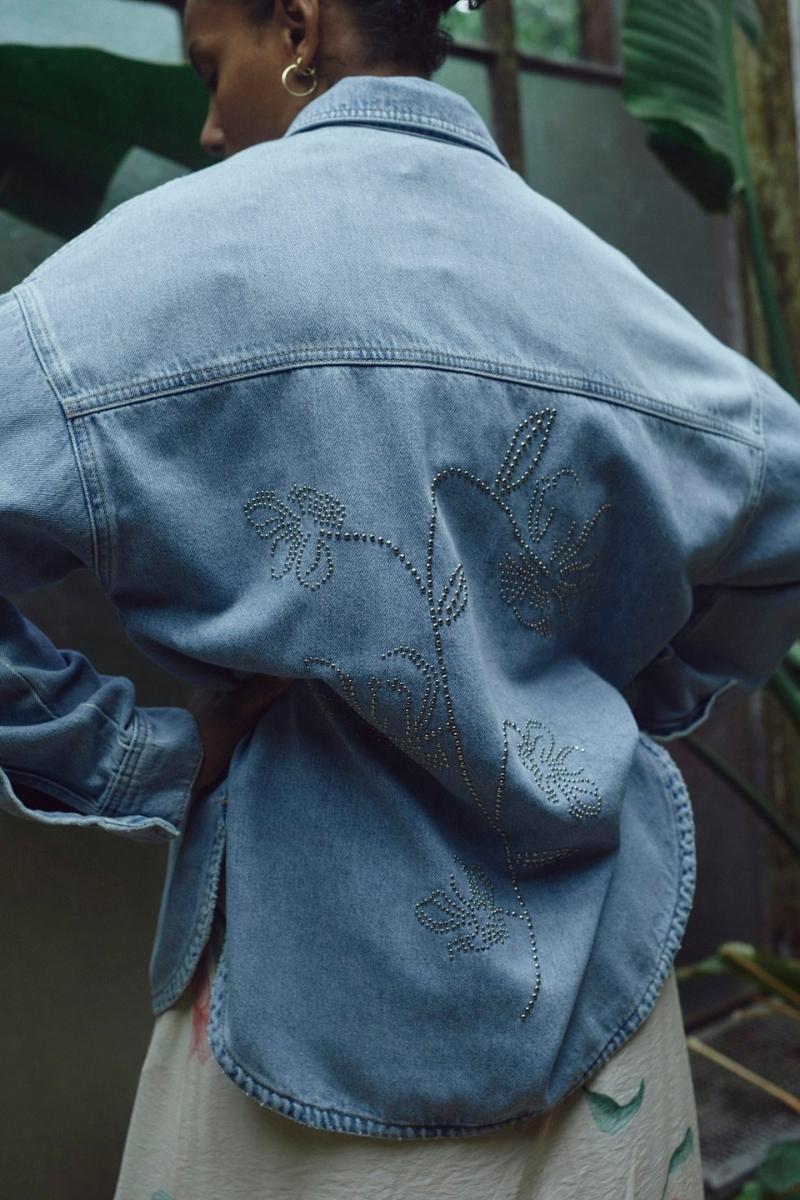 Emm Flower Shirt | Light Blue | Skjorte fra Mos Mosh - Image 8