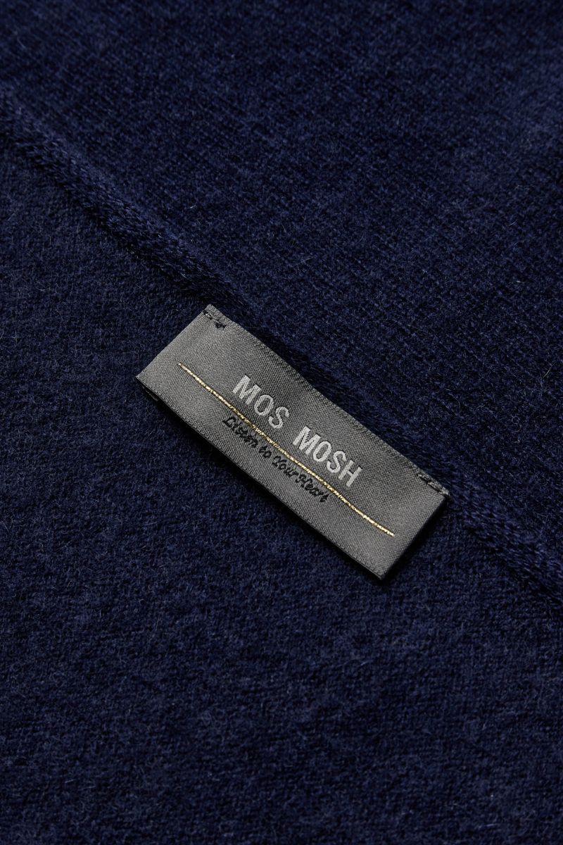 Enata Cashmere Knit Scarf | Maritime Blue | Tørklæde fra Mos Mosh - Image 2