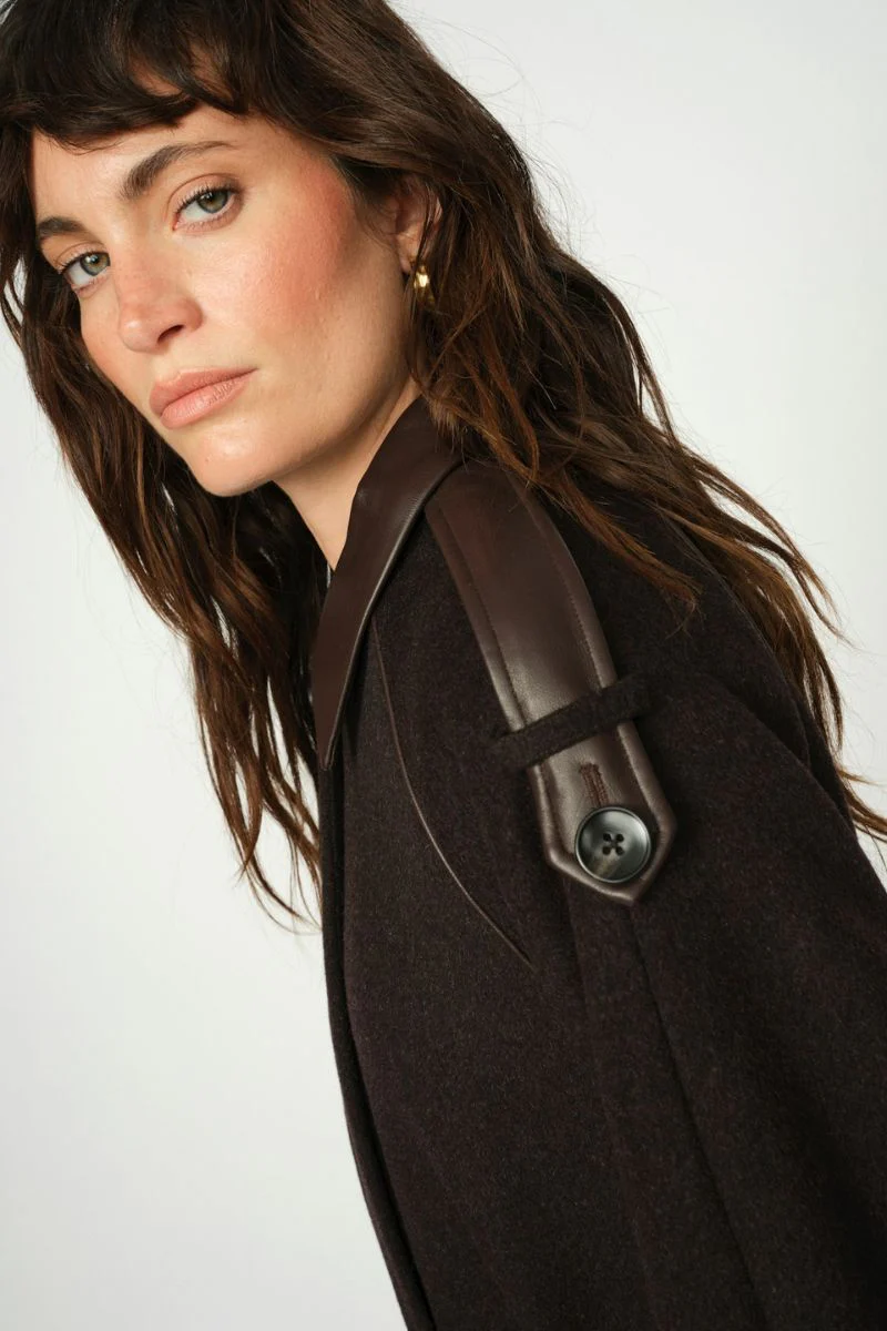 Eva Wool Coat | Chocolate Torte | Jakke fra Mos Mosh - Image 9
