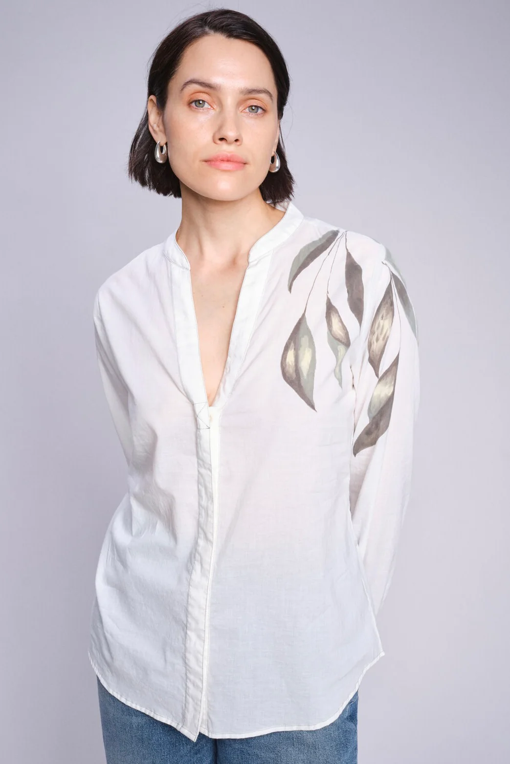 Gemran Flick Blouse | Ecru | Bluse fra Mos Mosh