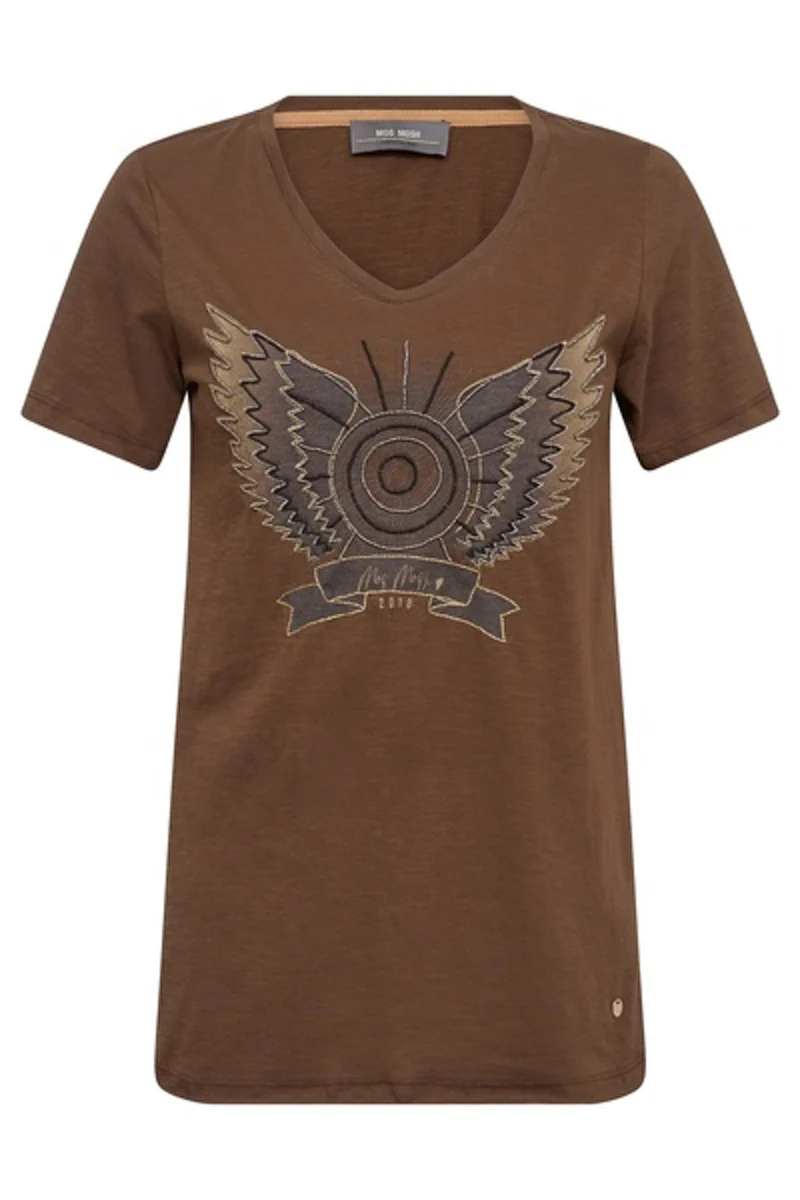 Gethi O-SS Tee | Rain Drum | T-shirt fra Mos Mosh