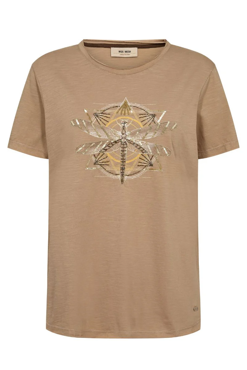Gull O-SS Deco Tee | Tannin | T-shirt fra Mos Mosh