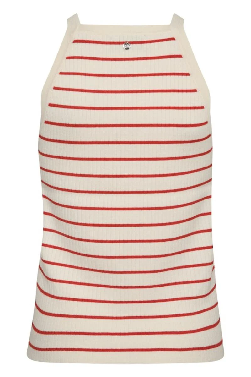 Imanja Caliz Stripe Knit Top | Spicy Orange | Strik fra Mos Mosh - Image 3