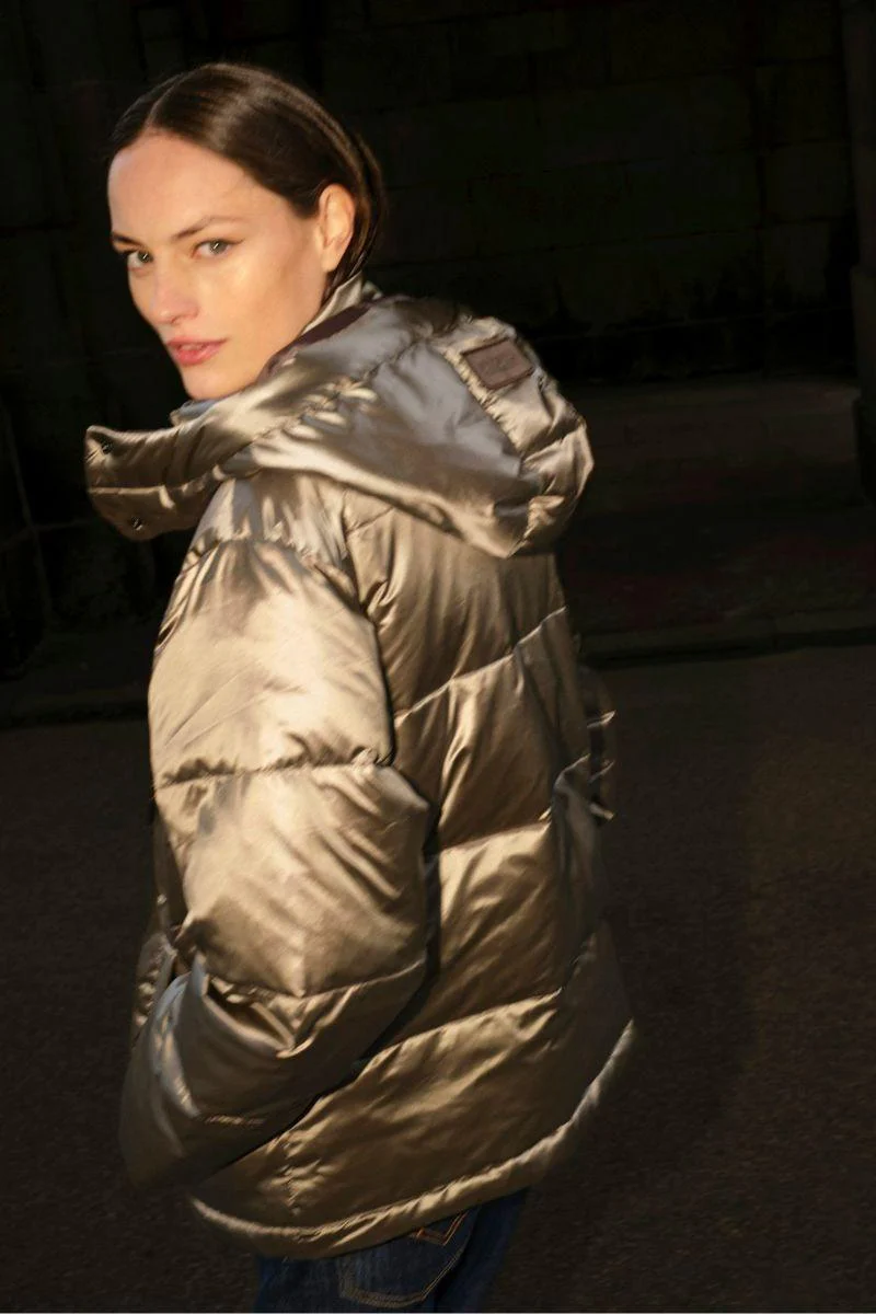 Jilly Metallic Down Jacket | Brindle | Jakke fra Mos Mosh - Image 5