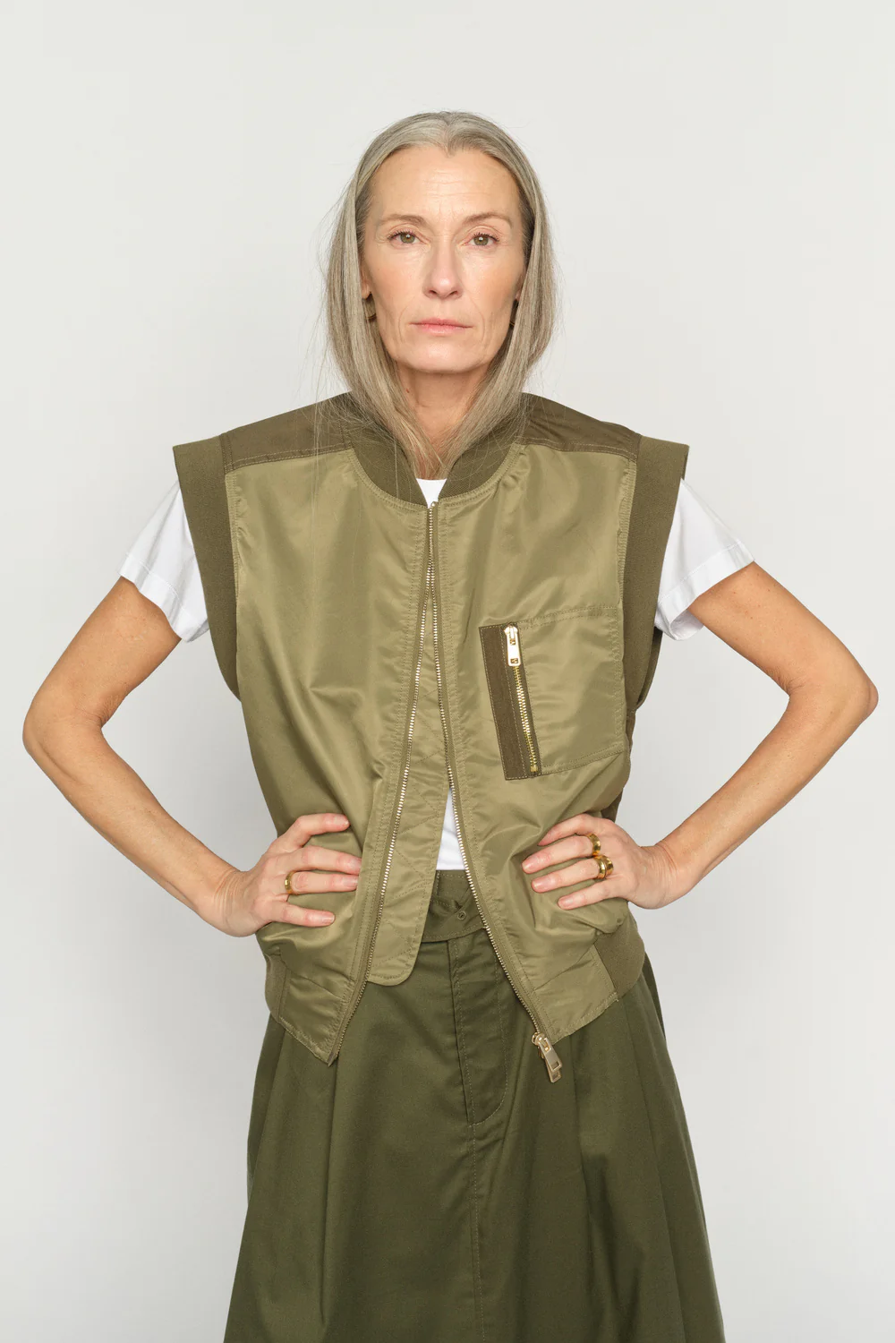 Jovo Neola Waistcoat | Olive Night | Vest fra Mos Mosh - Image 3