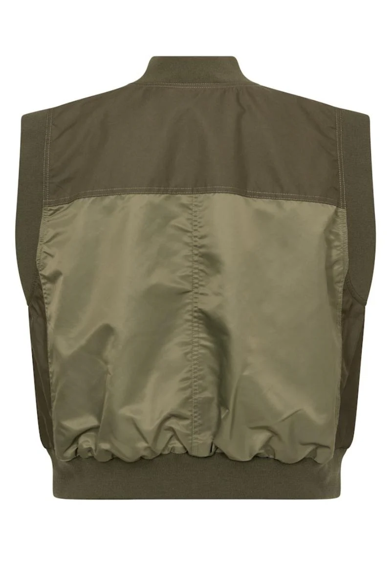 Jovo Neola Waistcoat | Olive Night | Vest fra Mos Mosh - Image 4