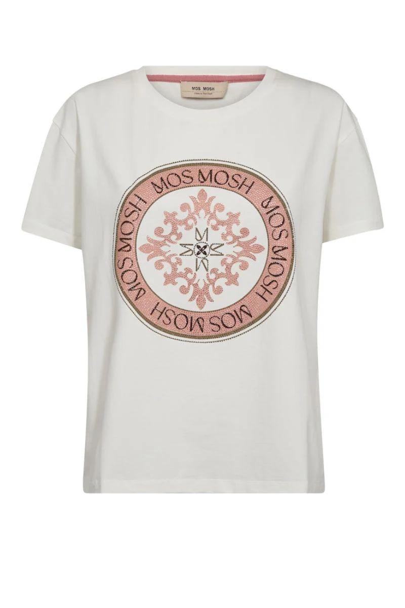 Judd O-SS Tee | Ecru | T-Shirt fra Mos Mosh