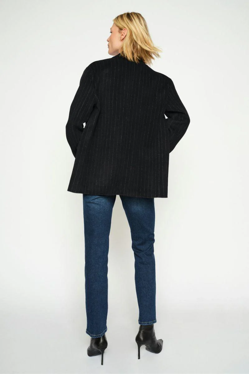 Karita Idun Wool Blazer | Salute Navy | Blazer fra Mos Mosh - Image 13
